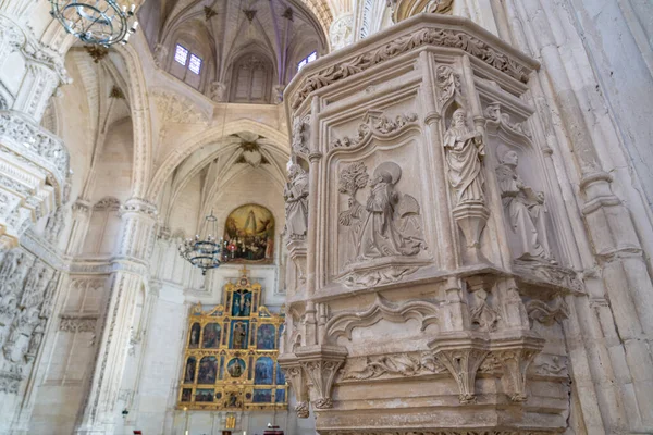 Toledo Espanha Março 2019 Púlpito Igreja Mosteiro San Juan Los — Fotografia de Stock