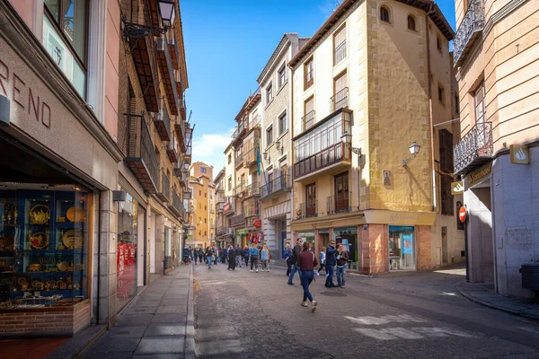 Toledo Spanya Mart 2019 Calle Comercio Caddesi Toledo Spanya — Stok fotoğraf