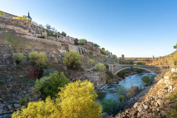 Río Tajo Puente Ronda Juanelo Toledo España — Foto de Stock