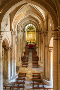 Salamanca, İspanya - 16 Mart 2019: Salamanca İç Katedrali - Salamanca, İspanya