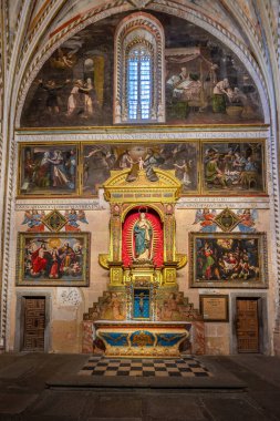 Segovia, İspanya - 14 Mart 2019: Segovia Katedrali 'ndeki The Immaculate Concepcion Şapeli (La Concepcion)