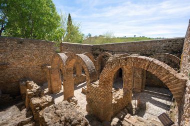 Ronda, İspanya - 28 Nisan 2019: Ronda İç Bölgesi Arap Hamamlarında Soyunma Odası Harabeleri - Ronda, Endülüs, İspanya