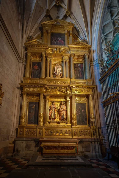 Segovia, İspanya - 14 Aralık 2019: Segovia Katedrali 'nde Aziz Cosmas ve Damian Şapeli (San Cosme y San Damian)