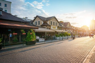 Minsk, Belarus - Ağustos 02, 2019: Zybitskaya Caddesi - Minsk, Belarus