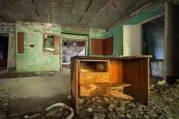 Chernobyl Ucrânia Ago 2019 Abandonado Interior Palácio Cultura Edifício Duga — Fotografia de Stock