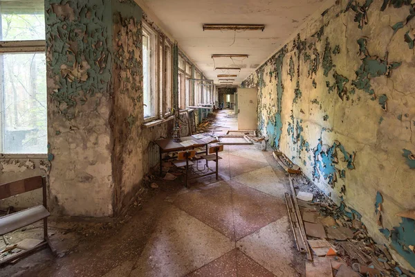 Tschernobyl Ukraine August 2019 Korridor Der District School Pripjat Tschernobyl — Stockfoto
