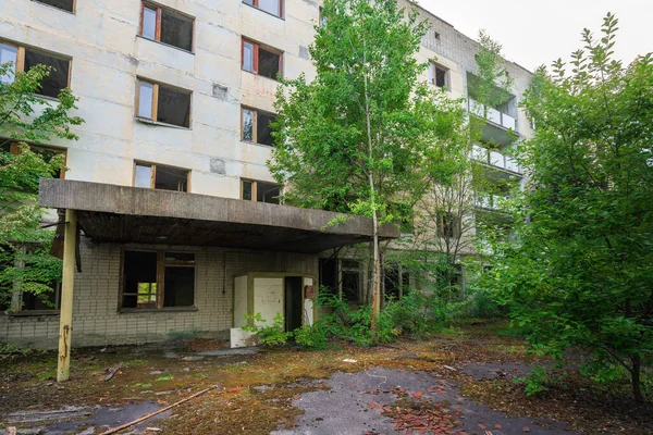 Σχολείο Στο Duga Radar Village Chernobyl Exclusion Zone Ουκρανία — Φωτογραφία Αρχείου