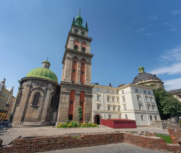 Dormition Church Korniakt Tower Lviv Ukraine — Stock Photo, Image
