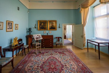 Cesis, Letonya - 21 Temmuz 2019: Cesis New Castle Interior - Cesis, Letonya