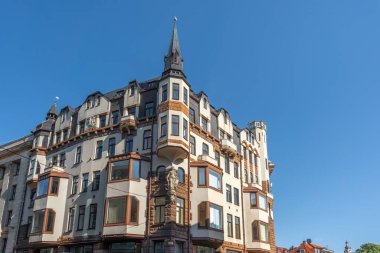 Riga Old Town 'daki Art Nouveau Style Binası - Riga, Letonya