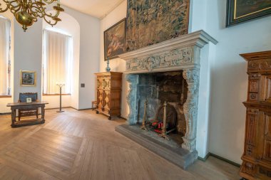 Elsinore, Danimarka - 27 Haziran 2019: Kronborg Şatosu İçişleri 'nde İskoç Süiti