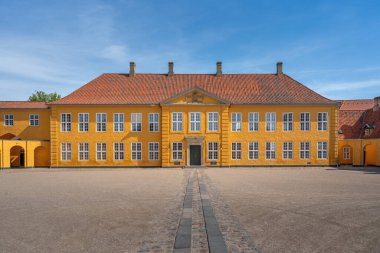Roskilde, Danimarka - 25 Haziran 2019: Royal Mansion - Roskilde, Danimarka
