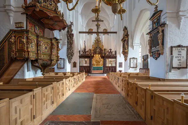 Elsinore Danimarca Giugno 2019 Interno Della Chiesa Sant Olafs Helsingor — Foto Stock