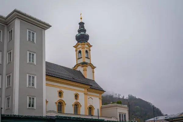 Michael Kyrkan Vid Residenzplatz Salzburg Österrike — Stockfoto