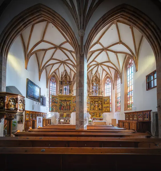 Hallstatt Áustria Novembro 2019 Igreja Católica Interior Hallstatt Áustria — Fotografia de Stock