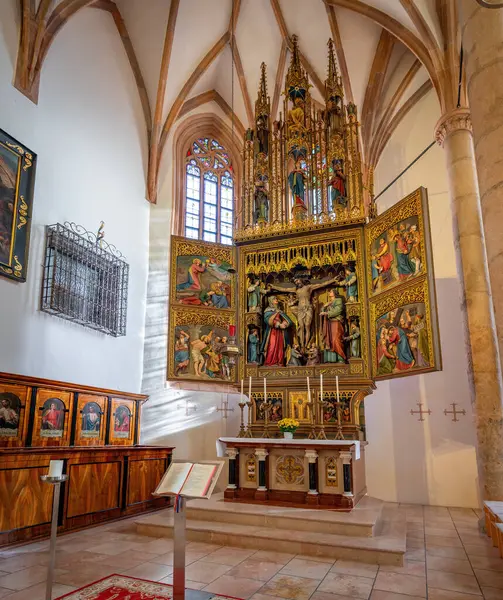Hallstatt Avusturya Kasım 2019 Neo Gotik Haç Altar Katolik Kilisesi — Stok fotoğraf