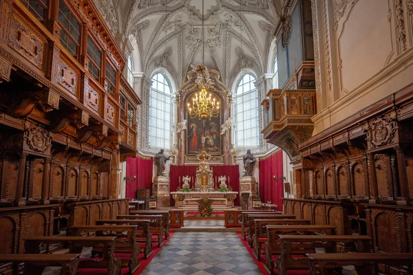Innsbruck Avusturya Kasım 2019 Hofkirche Deki Koro Tezgahları Sunaklar — Stok fotoğraf