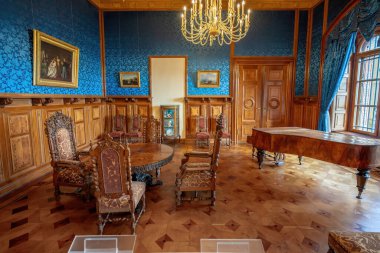 Schwerin, Almanya - Ocak 05, 2020: Schwerin Şatosu İçişleri Büyük Düşes Salonu - Schwerin, Almanya