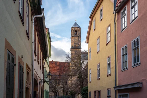 Predigerkirche Εκκλησία Των Ιεροκηρύκων Erfurt Γερμανία — Φωτογραφία Αρχείου