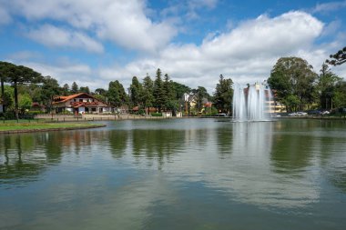 Joaquina Rita Bier Gölü ve Meydanı - Gramado, Rio Grande do Sul, Brezilya