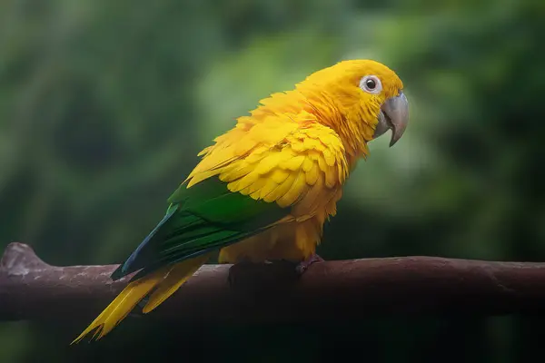 stock image Golden parakeet bird (Guaruba guarouba)