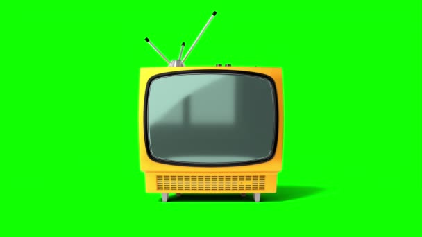 Yeşil Ekranlı Klasik Sarı Alıcısı Animasyon 3840X2160 — Stok video