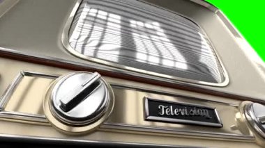 Yeşil ekranlı Retro TV - 3D 4k animasyon (3840x2160 px).