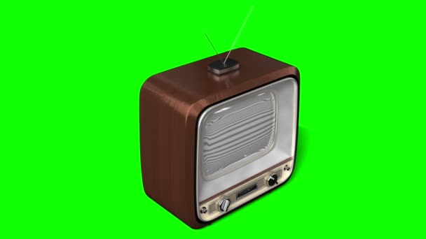 Téléviseur Rétro Avec Écran Vert Animation 3840X2160 — Video