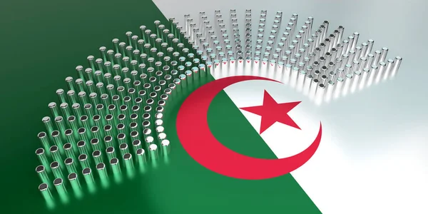 Cezayir Bayrağı Oylama Parlamento Seçim Konsepti Illüstrasyon — Stok fotoğraf