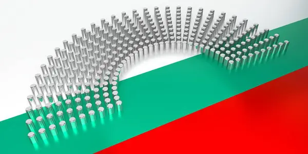 Bandera Bulgaria Votación Concepto Electoral Parlamentario Ilustración — Foto de Stock