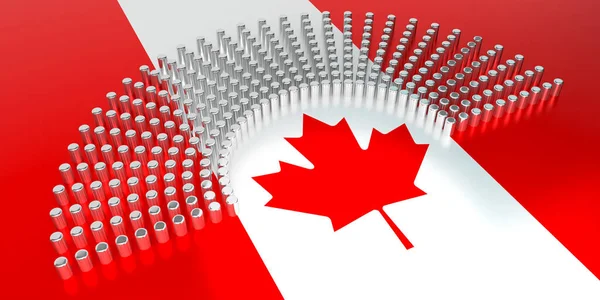 Канадський Прапор Голосування Парламентські Вибори Концепція Ілюстрація — стокове фото