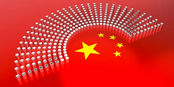 Cina Bandiera Voto Concetto Elezioni Parlamentari Illustrazione — Foto Stock