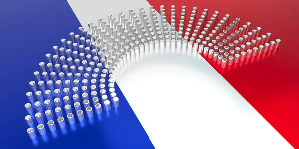 Σημαία Γαλλίας Ψηφοφορία Κοινοβουλευτική Εκλογική Αντίληψη Εικονογράφηση — Φωτογραφία Αρχείου