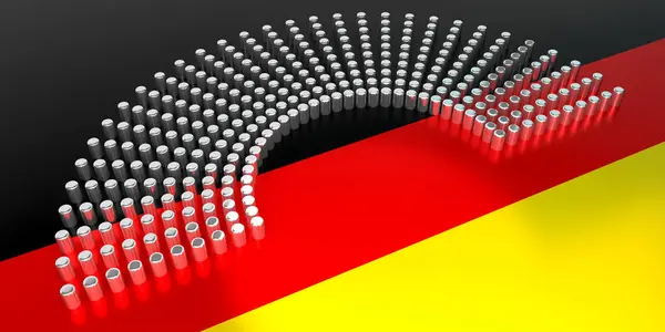 Tyskland Flagga Omröstning Parlamentsval Koncept Illustration — Stockfoto