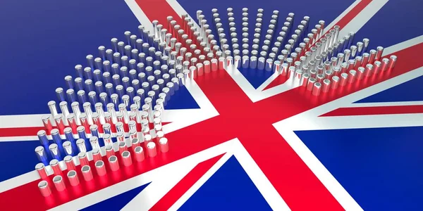 Reino Unido Bandeira Votação Eleição Parlamentar Conceito Ilustração — Fotografia de Stock