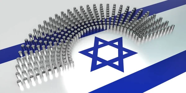 Bendera Israel Voting Konsep Pemilihan Parlemen Ilustrasi — Stok Foto