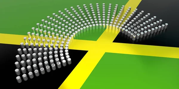 Jamajská Vlajka Hlasování Koncepce Parlamentních Voleb Ilustrace — Stock fotografie