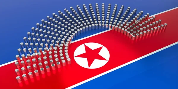 Bandeira Coreia Norte Votação Conceito Eleição Parlamentar Ilustração — Fotografia de Stock