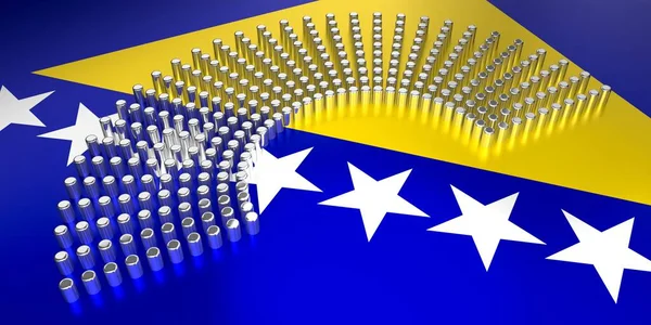 Bosna Hersek Bayrağı Oylama Parlamento Seçim Konsepti Illüstrasyon — Stok fotoğraf