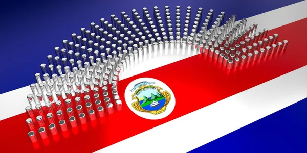 Флаг Коста Рики Голосование Концепция Парламентских Выборов Иллюстрация — стоковое фото