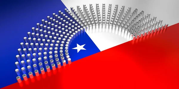 Chile Vlajka Hlasování Koncepce Parlamentních Voleb Ilustrace — Stock fotografie