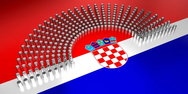 Chorvatská Vlajka Hlasování Koncepce Parlamentních Voleb Ilustrace — Stock fotografie