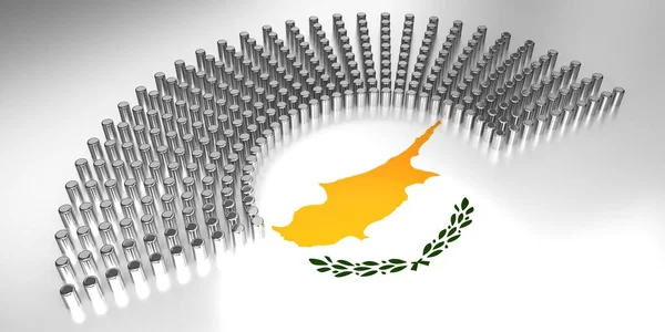 Флаг Кипра Голосование Концепция Парламентских Выборов Иллюстрация — стоковое фото