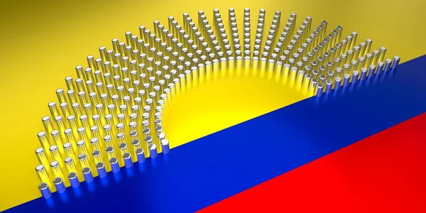 コロンビアの旗 議会選挙の概念 3Dイラスト — ストック写真