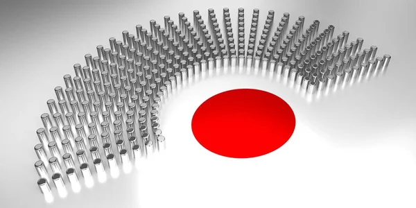 Japonská Vlajka Hlasování Koncepce Parlamentních Voleb Ilustrace — Stock fotografie