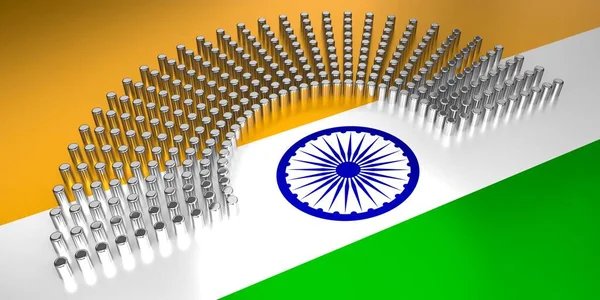 インドの旗 議会選挙の概念 3Dイラスト — ストック写真