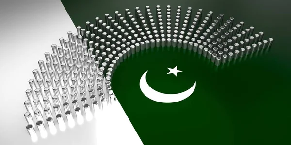 Pákistánská Vlajka Hlasování Koncepce Parlamentních Voleb Ilustrace — Stock fotografie