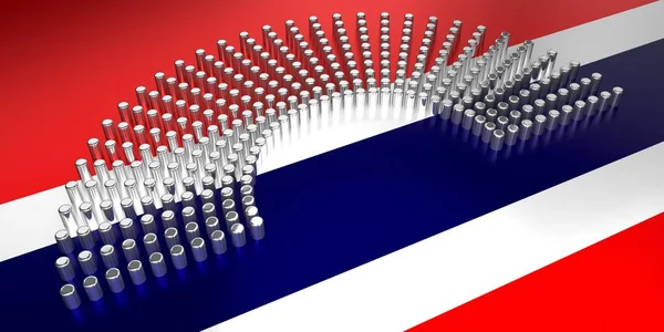 Tayland Bayrağı Oylama Parlamento Seçim Konsepti Illüstrasyon — Stok fotoğraf