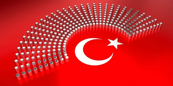 Turchia Bandiera Voto Concetto Elezione Parlamentare Illustrazione — Foto Stock