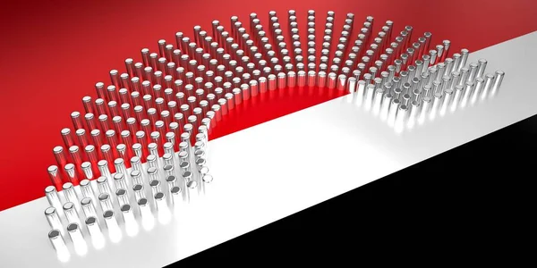 Yemen Flag Voting Parliamentary Election Concept Illustration — Stock Photo, Image
